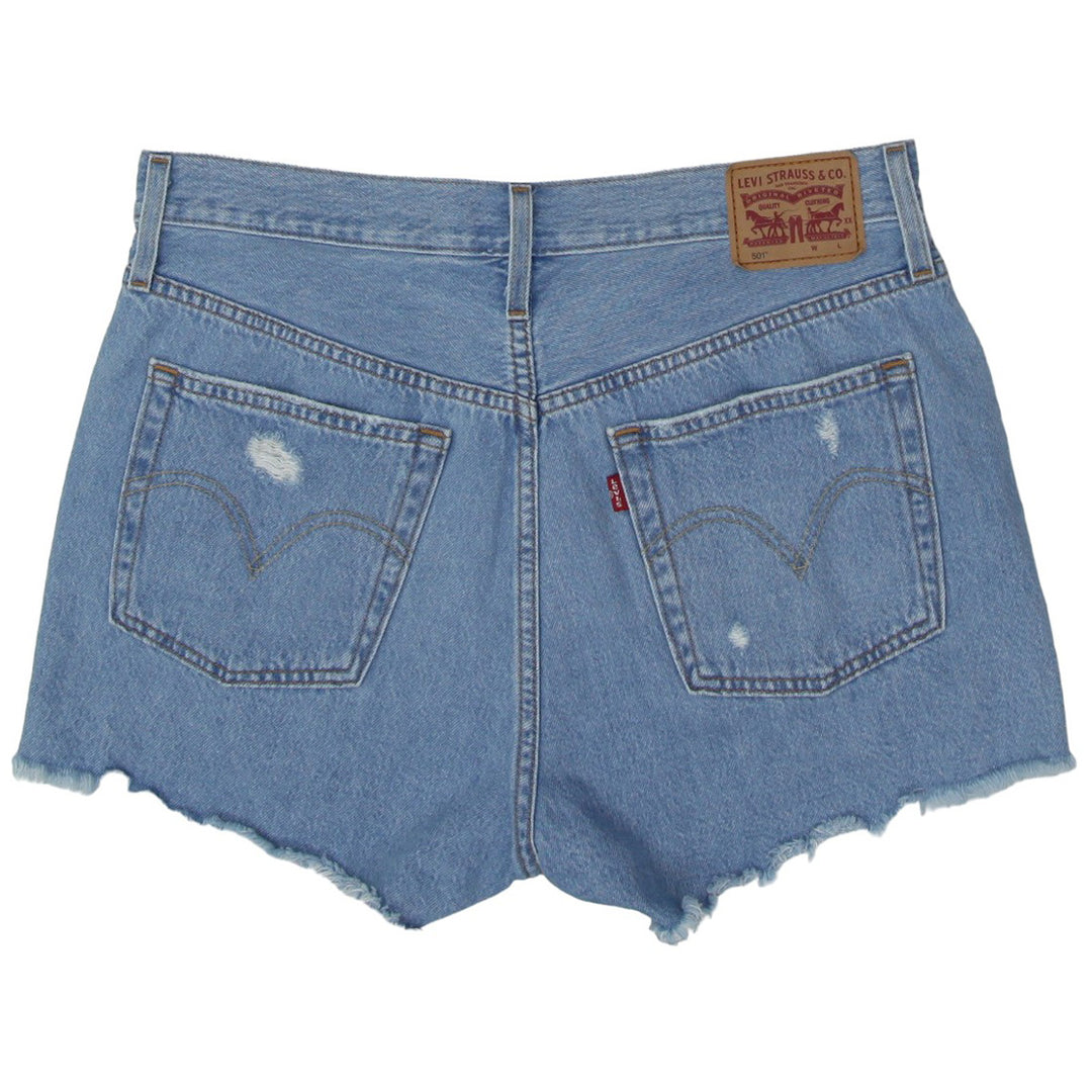 Ladies Levi & Strauss 501 Ripped Denim Shorts