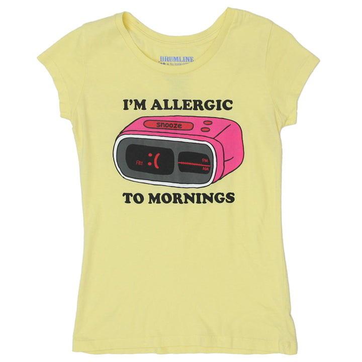 Ladies I'm Allergic To Mornings Funny T-Shirt