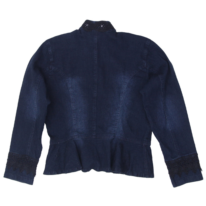 Y2K Denim Lace & Sequins Detailed Jacket