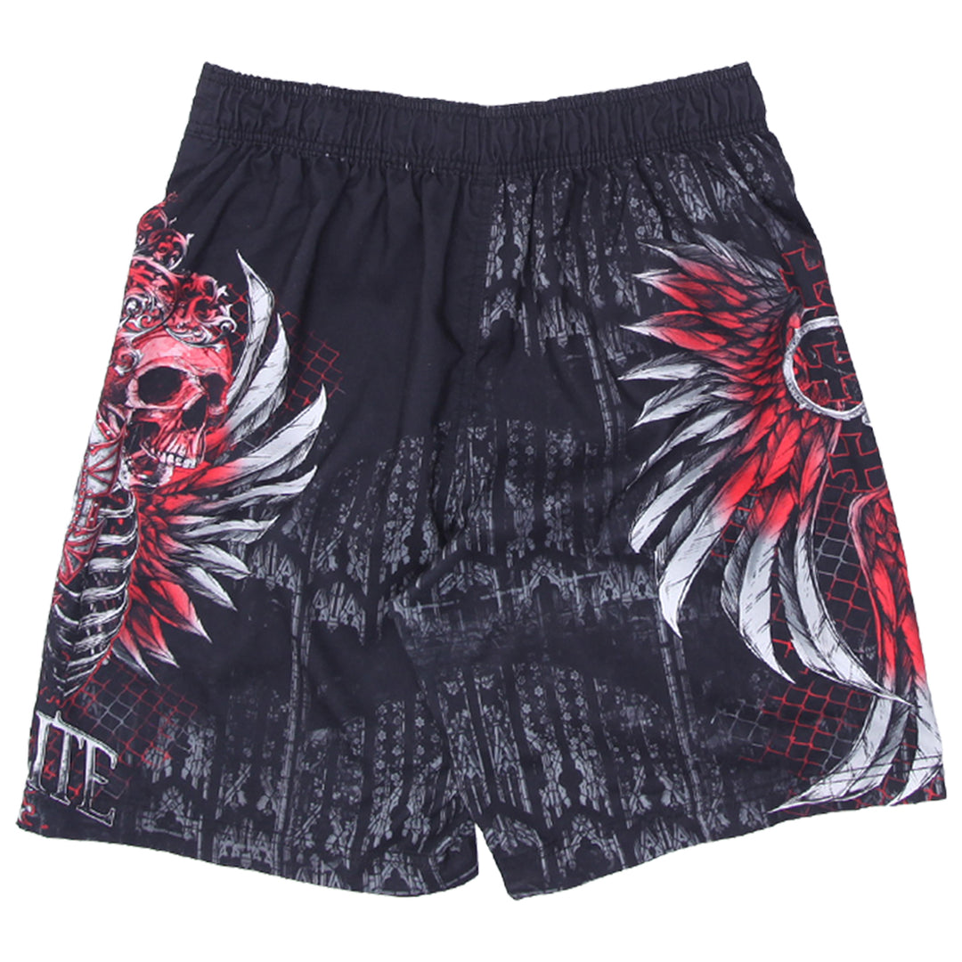 Mens Y2K MMA Elite Skull AOP Board Shorts