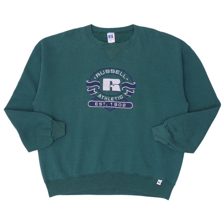 Vintage Russell Athletic Green Crewneck Sweatshirt XXL Made In USA