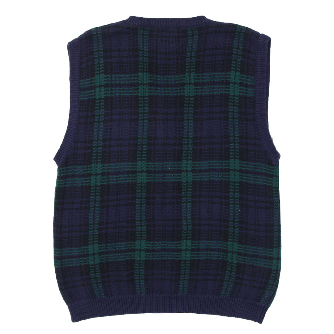 Mens GAP V-Neck Plaid Sweater Vest