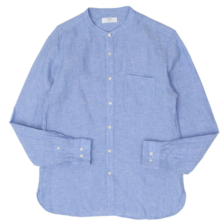 Mens UniQlo Long Sleeve Linen Shirt