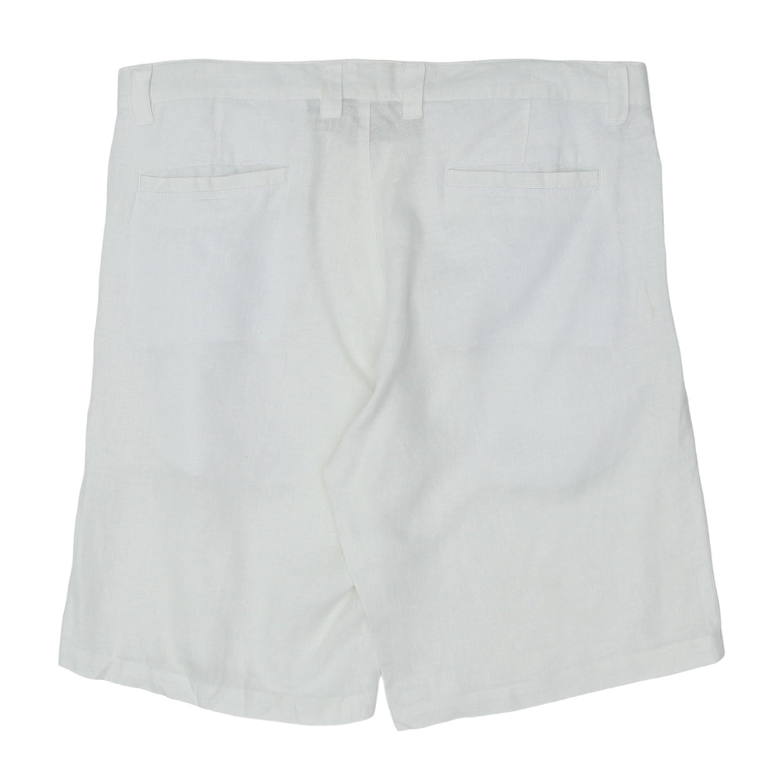 Mens Bohio White Linen Shorts