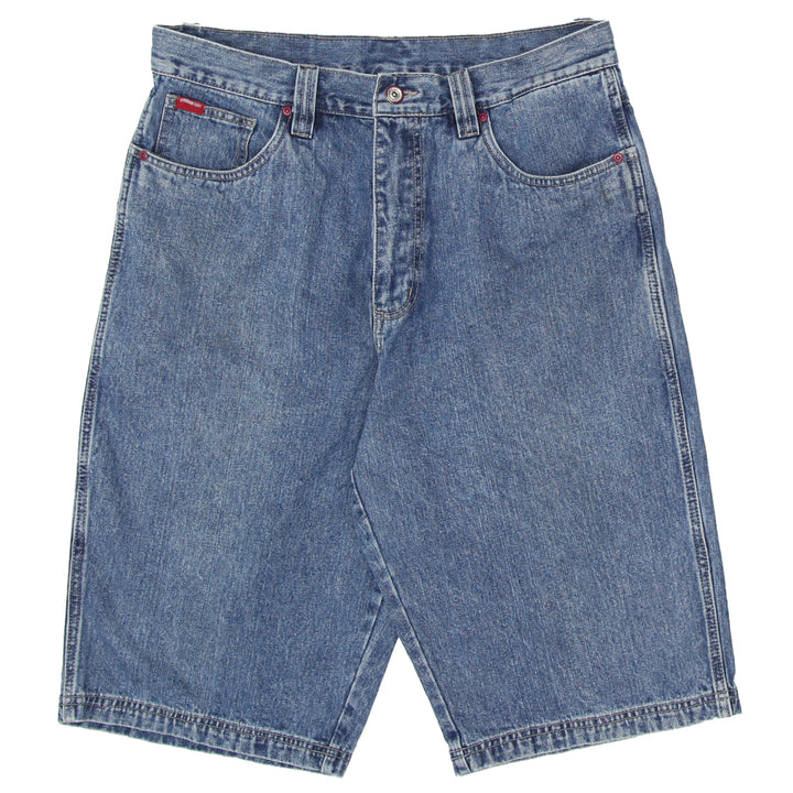 Mens Y2K Platinum Fubu Denim Jorts