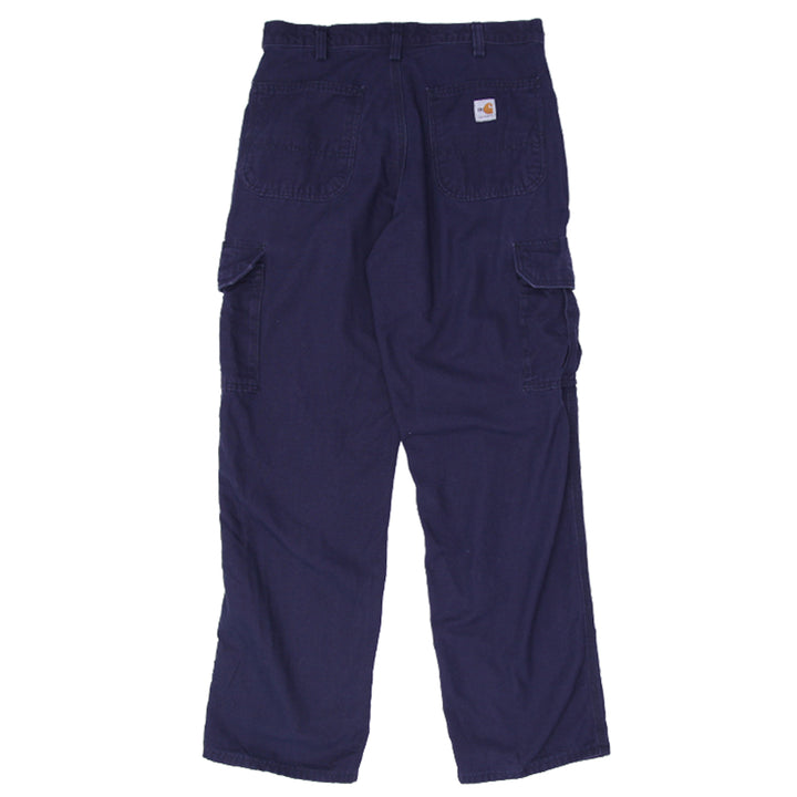 Mens Carhartt FR CAT 2 Original Fit Cargo Pants Navy