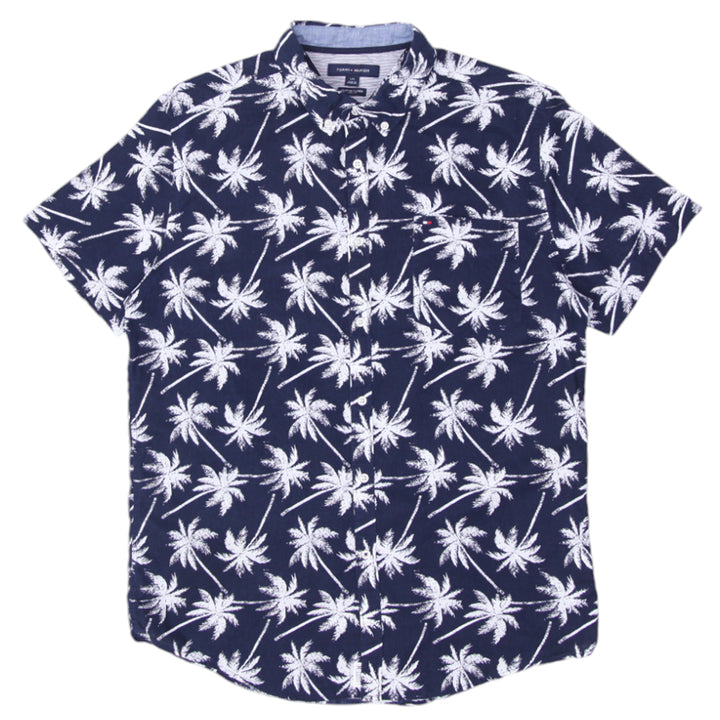 Mens Tommy Hilfiger Palm Print Linen Blend Shirt