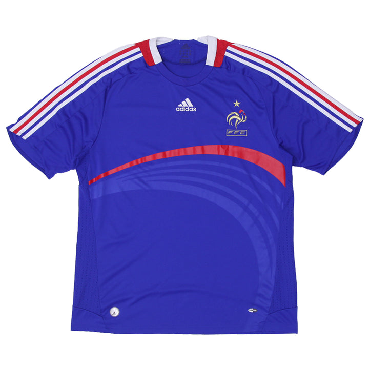 Mens 2007-2008 Adidas FFF France Home Football Jersey