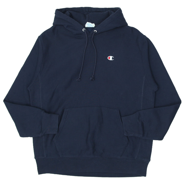 Mens Champion Reverse Weave Pullover Hoodie Navy Blue