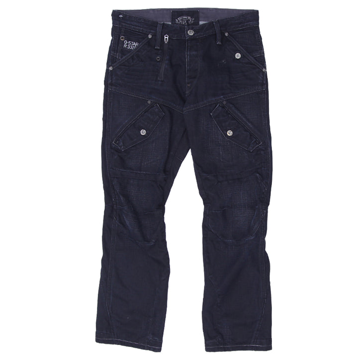 Mens Y2K G-Star Raw Button Fly Denim Cargo Jeans