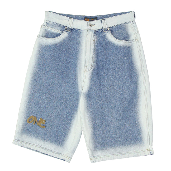 Mens Y2K Godbody Washed Denim Jorts