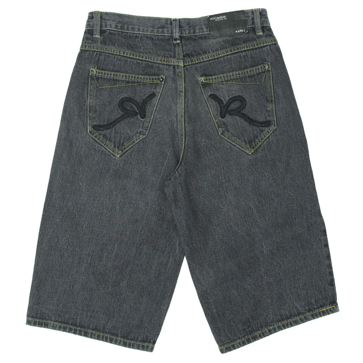 Y2K Rocawear Washed Black Denim Jorts Youth