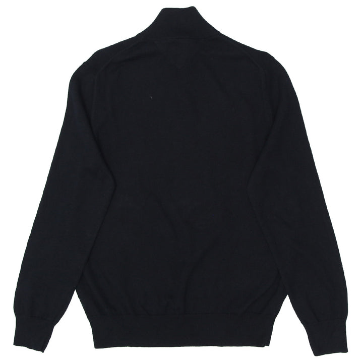 Mens Tommy Hilfiger Quarter Zip Black Sweater