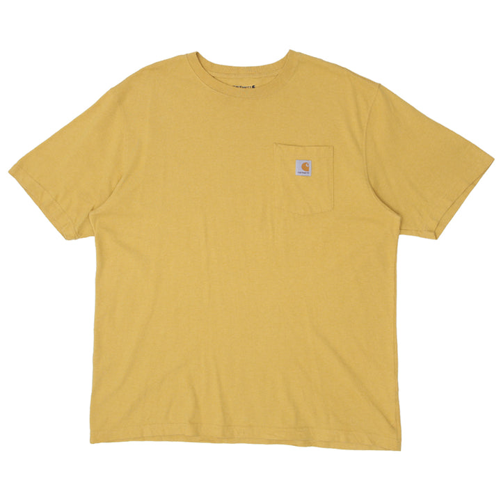 Mens Carhartt Loose Fit Pocket T-Shirt Yellow