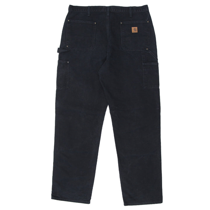 Mens Carhartt B136 BLK Double Knee Original Dungaree Fit Pants