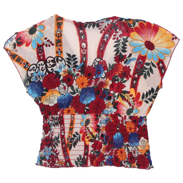 Y2K Floral Smocked Top