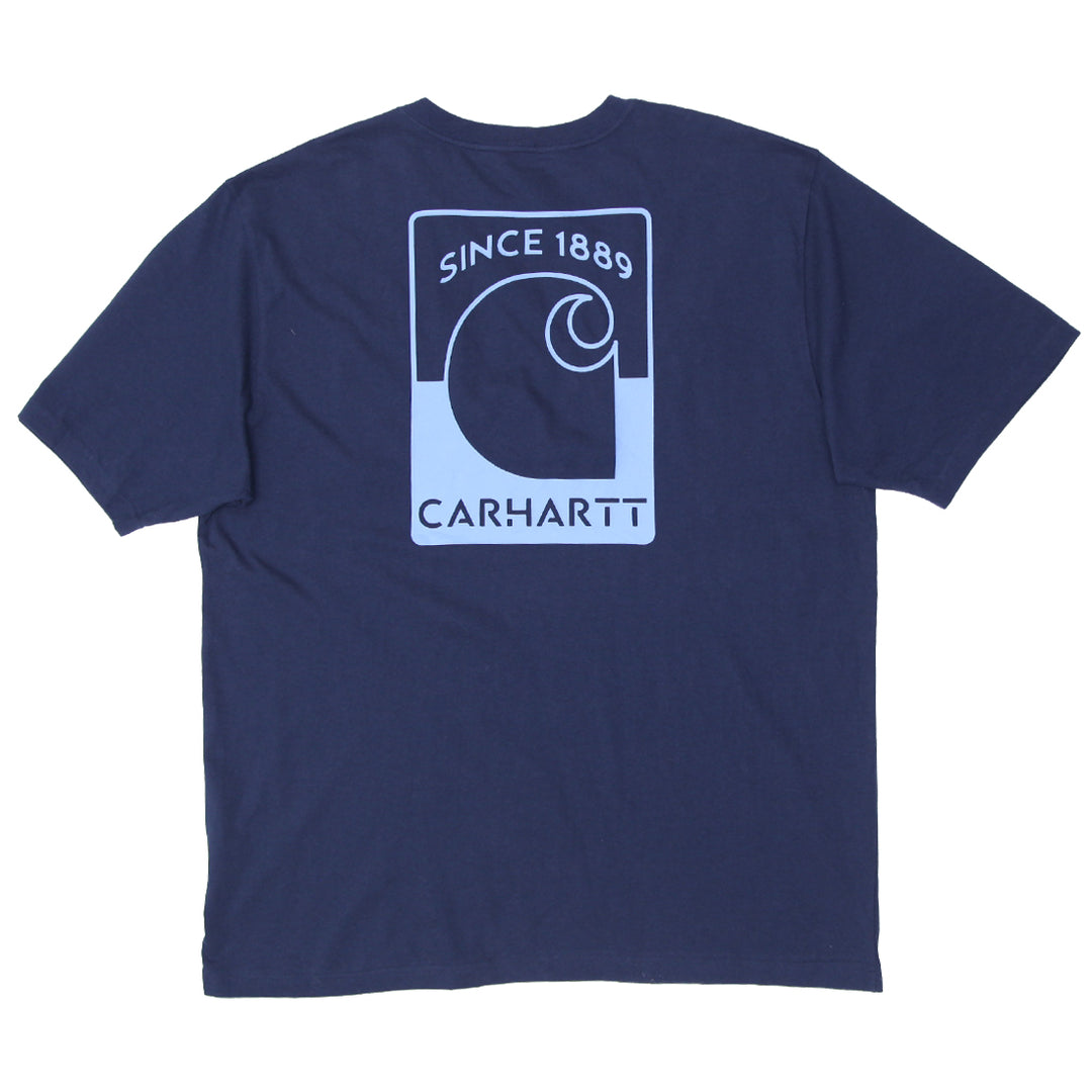 Mens Carhartt Loose Fit Pocket T-Shirt Navy