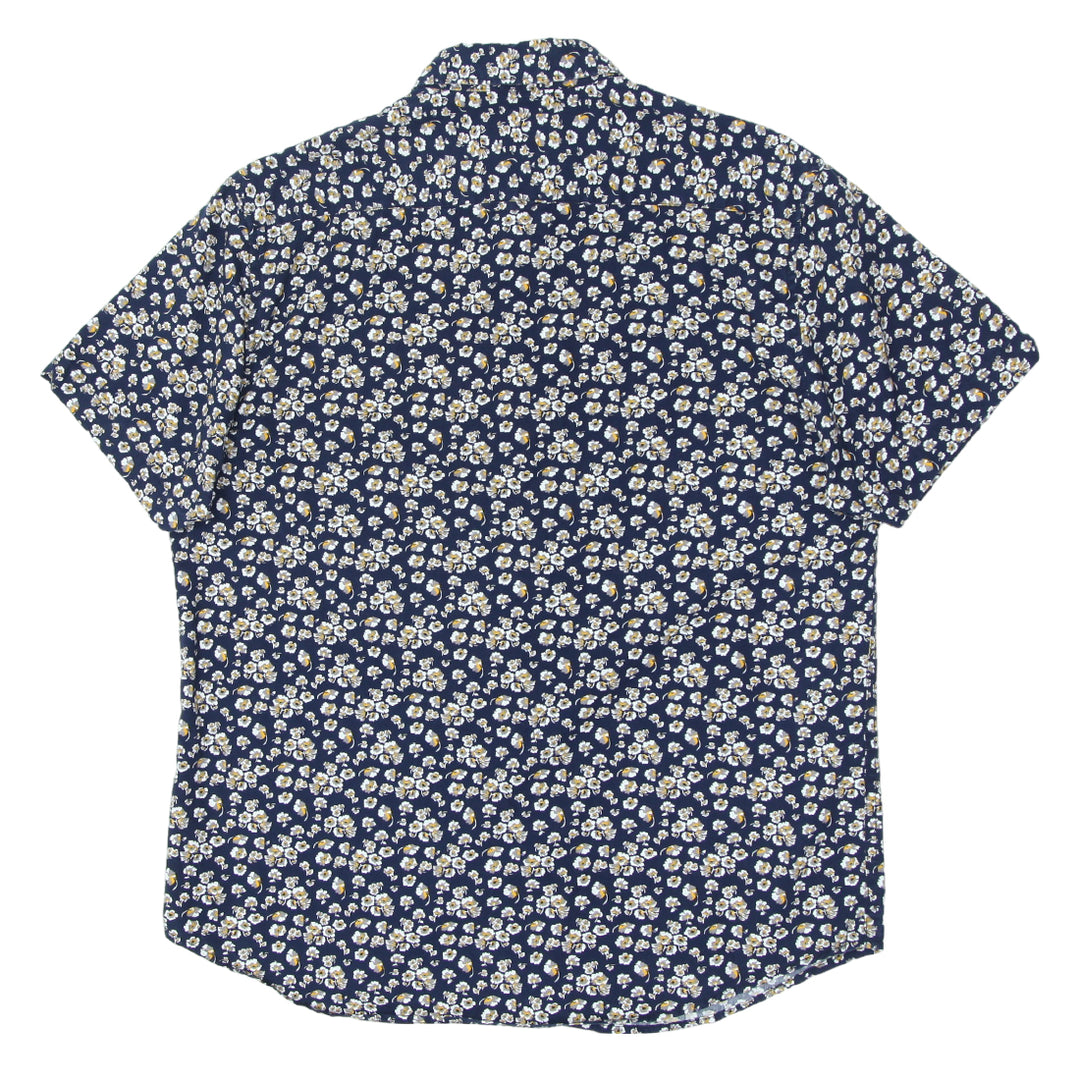 Mens Denim & Flower Slim Fit Floral Short Sleeve Shirt