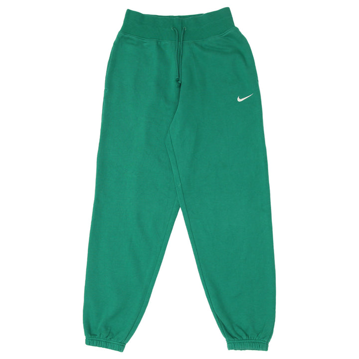 Ladies Nike Swoosh Embroidered Green Sweatpants