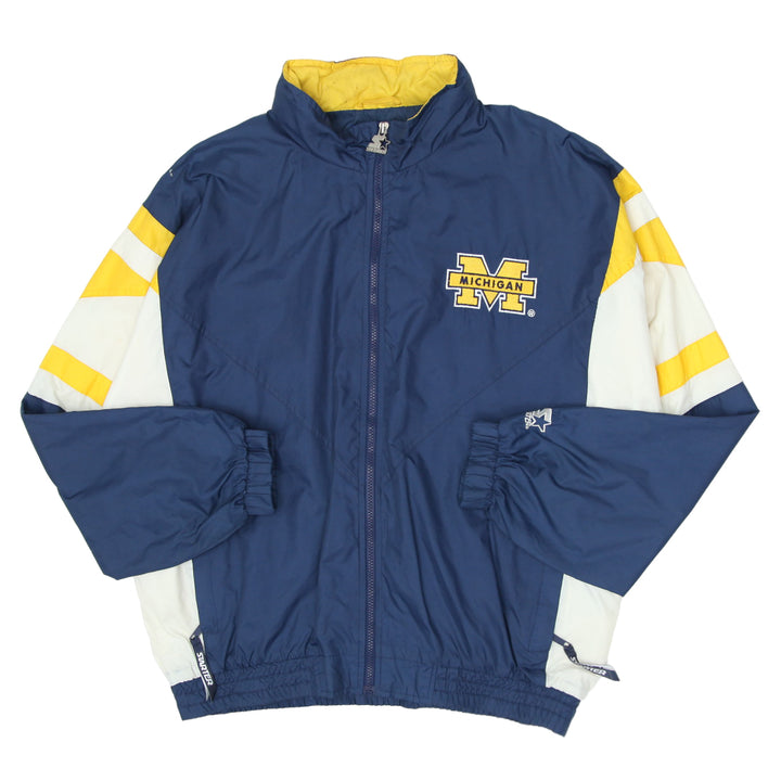 Vintage Starter Michigan Pull Zip Hidden Hooded Jacket