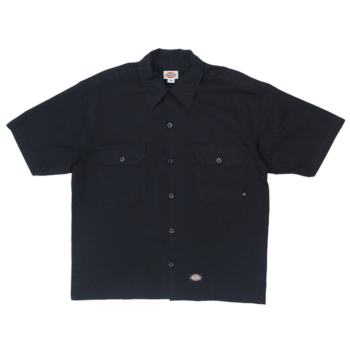 Mens Custom Dickies Black Short Sleeve Shirt