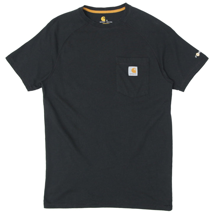 Mens Carhartt Force Relaxed Fit Black Pocket T-Shirt