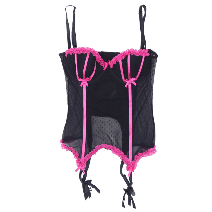 Y2K Mesh Black / Pink Corset