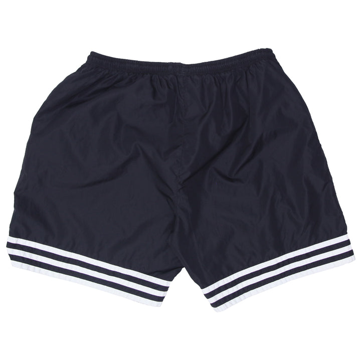 Mens Adidas Embroidered White Stripes Black Nylon Shorts