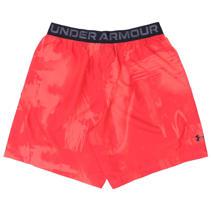 Mens Under Armour Loose Fit Red Printed Shorts