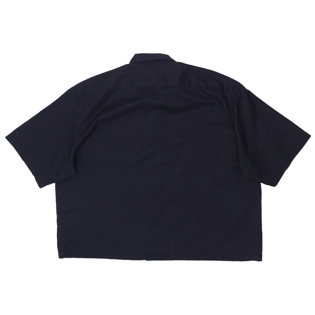 Mens Dickies Customized Crop Work Shirt Black