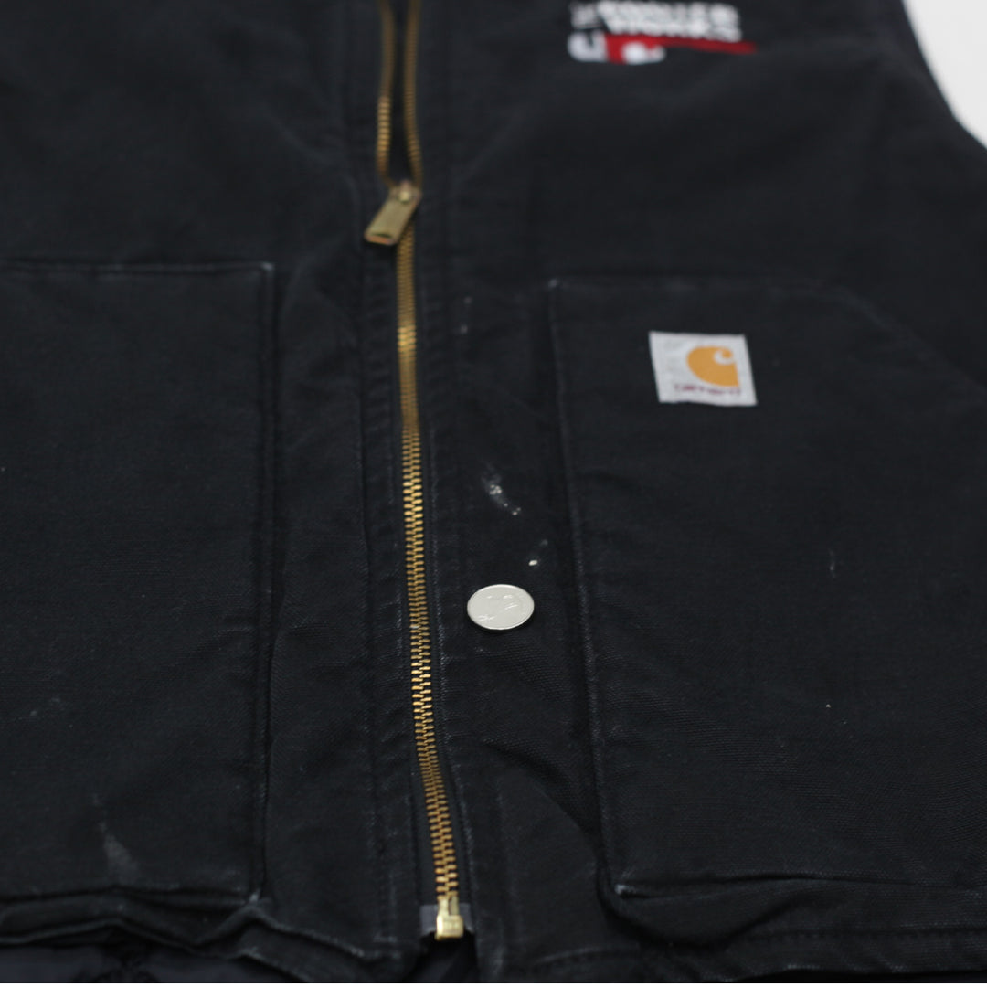 Mens Carhartt V01-BLK The Rooter Works Quilted Lined Work Vest