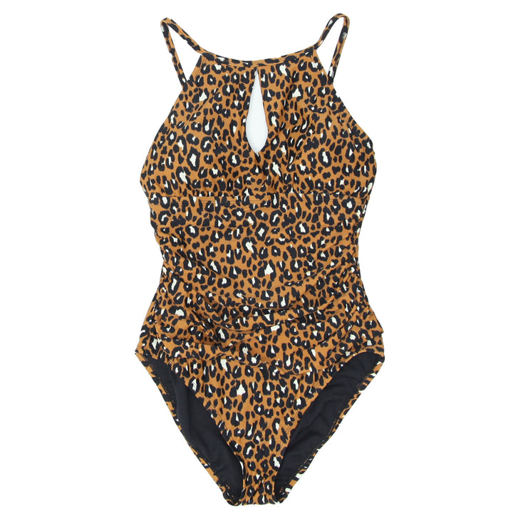 Ladies Leopard Print One Piece Swimsuit