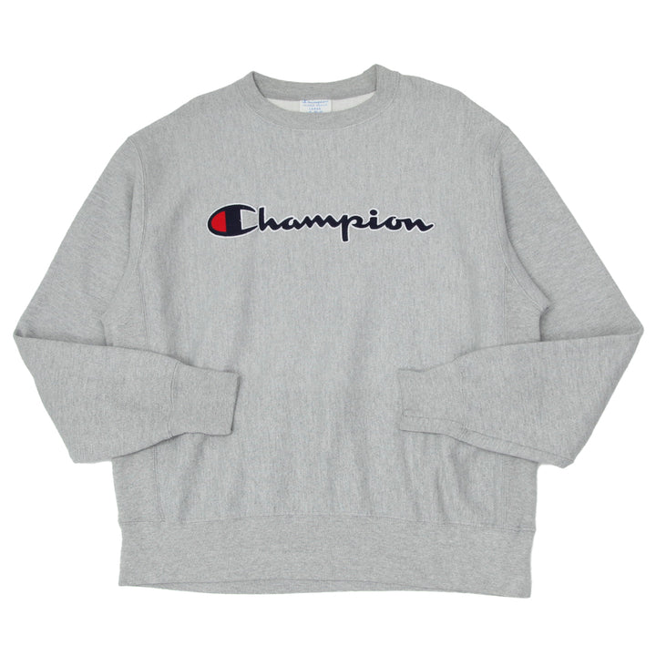 Mens Champion Reverse Weave Gray Crewneck Sweatshirt