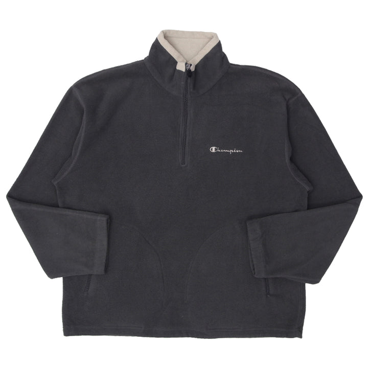 Mens Champion Quarter Zip Fleece Pullover