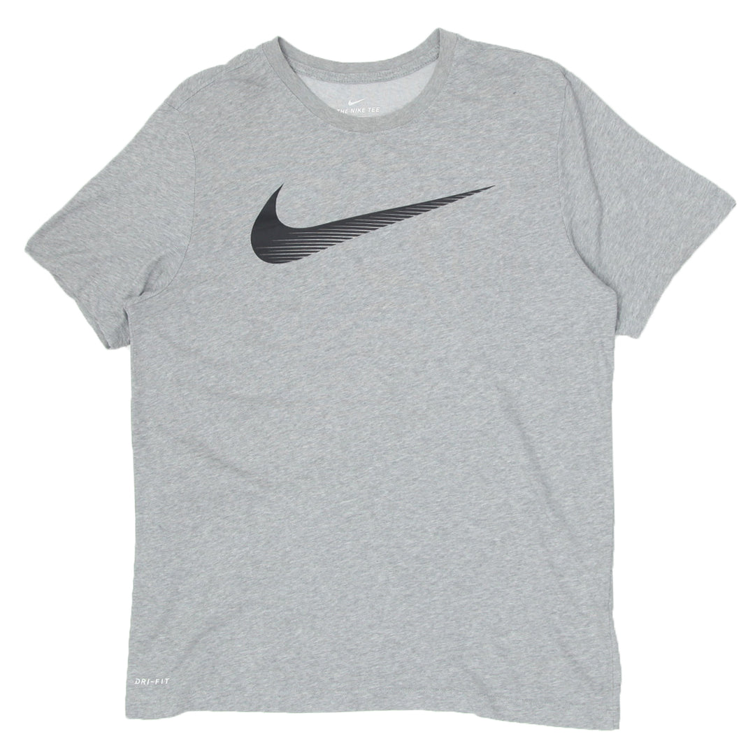 Mens Nike Dri-Fit Swoosh Print Gray T-Shirt