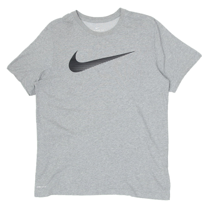 Mens Nike Dri-Fit Swoosh Print Gray T-Shirt
