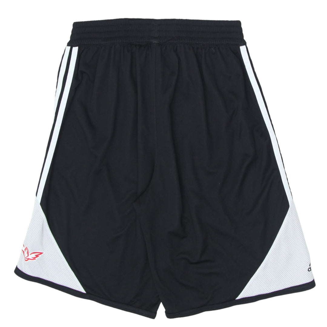 Boys Youth Adidas White Stripes Black Sports Shorts