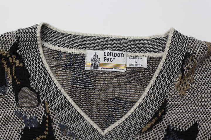 Vintage London Fog V-Neck Sweater Made in USA