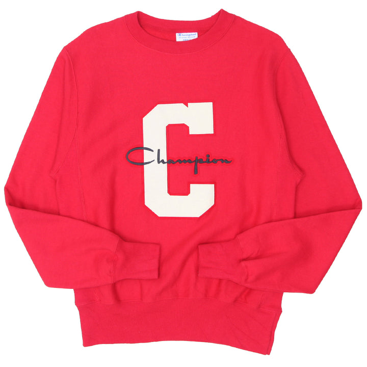 Mens Champions Reverse Weave Crewneck Sweatshirt Red