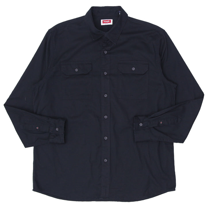 Mens Wrangler Long Sleeve Shirt Black