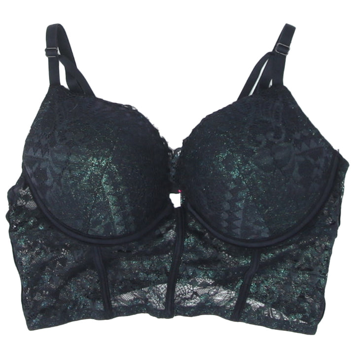 Ladies La Senza Black Metallic Push Up Bralette