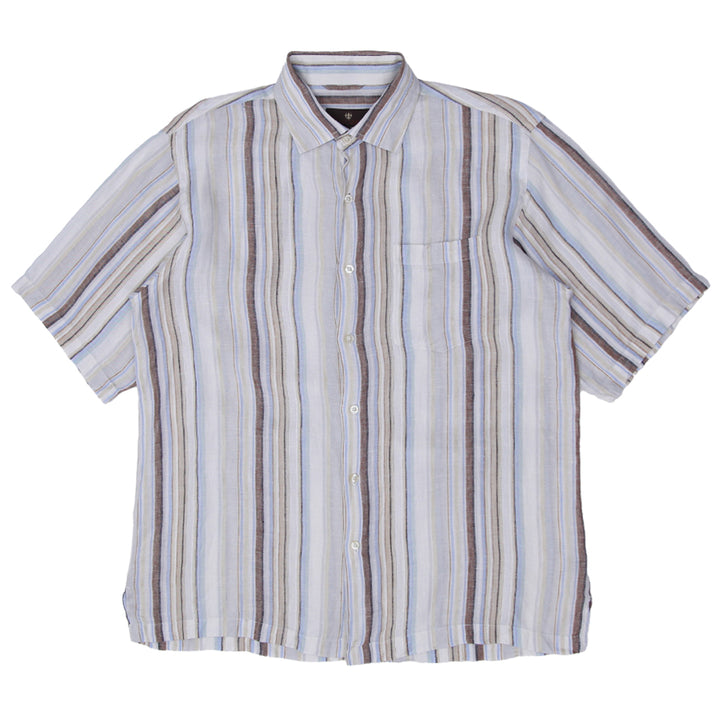 Mens Toscano Stripe Linen Shirt