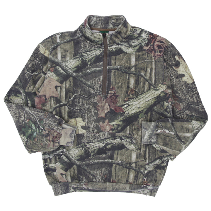 Mens Cabela's Quarter Zip Forest Camo Sweatshirt