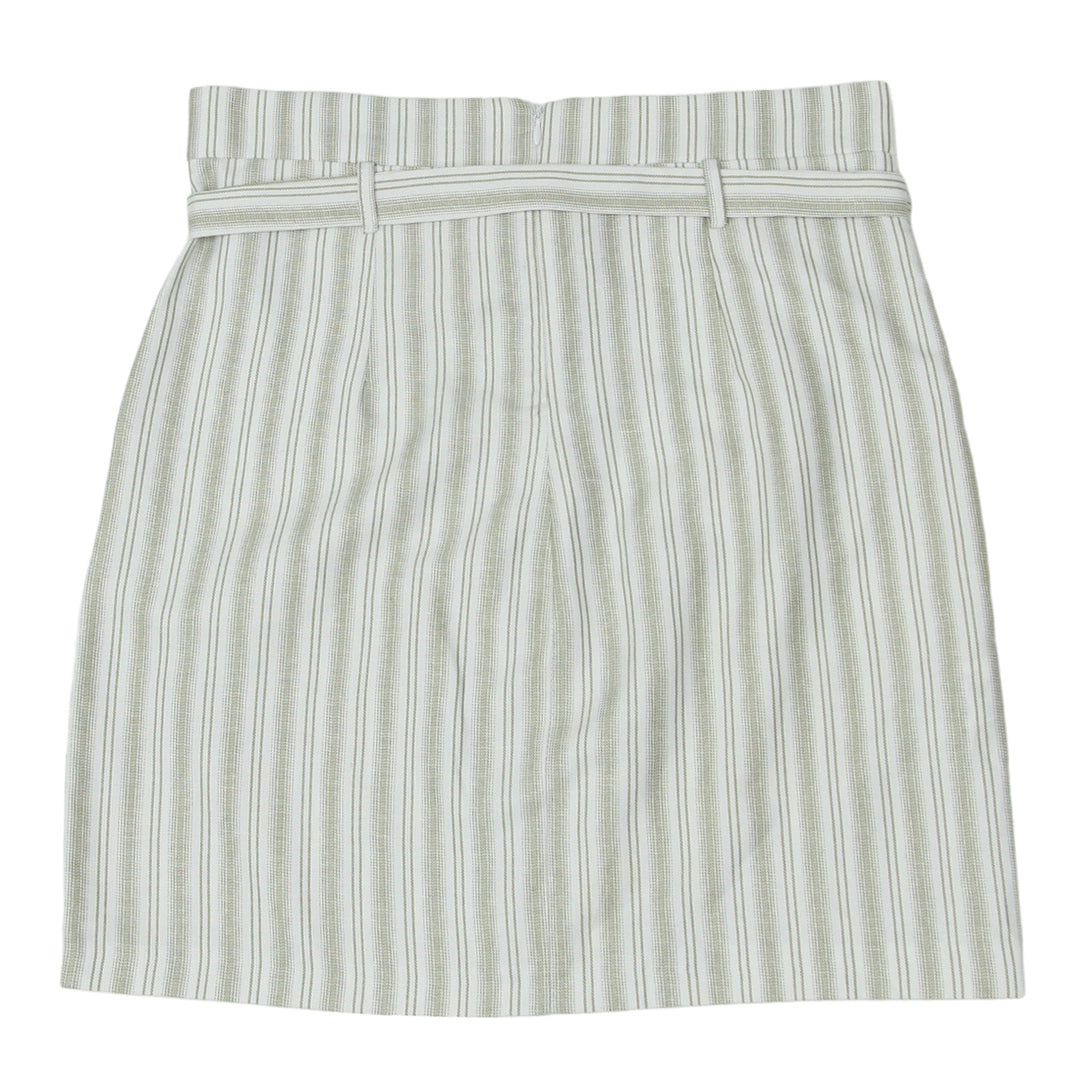 Ladies Koton Belted Striped Mini Skirt