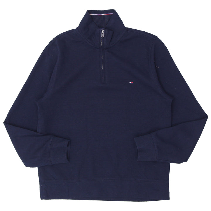 Mens Tommy Hilfiger Quarter Zip Navy Sweatshirt