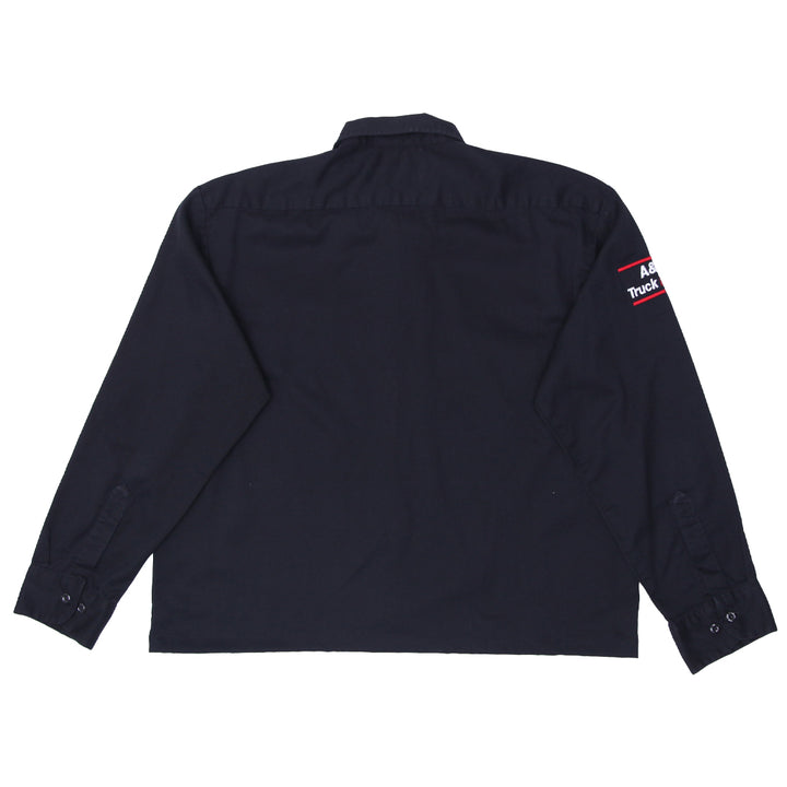 Dickies Black "Baldwin Filters" Button-Up Work Shirt, Customized