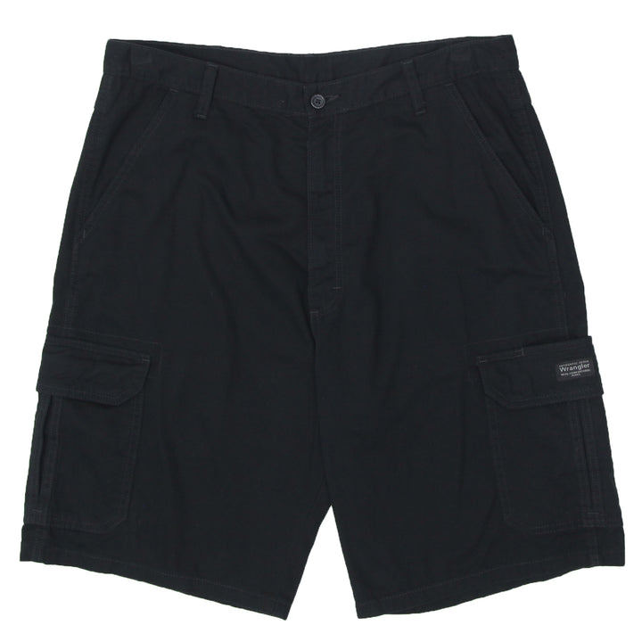 Mens Wrangler Black Cargo Shorts