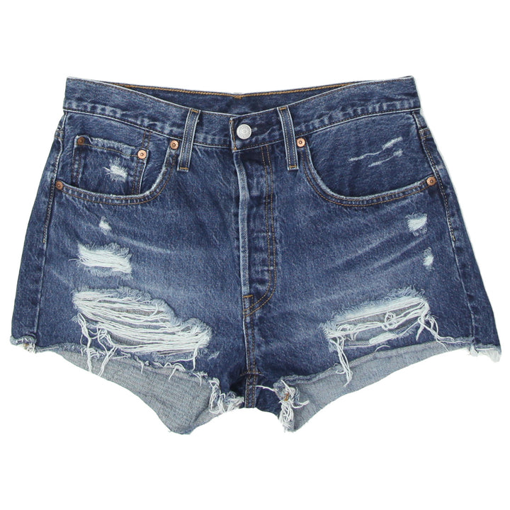 Ladies Levi's 501 Ripped Denim Shorts