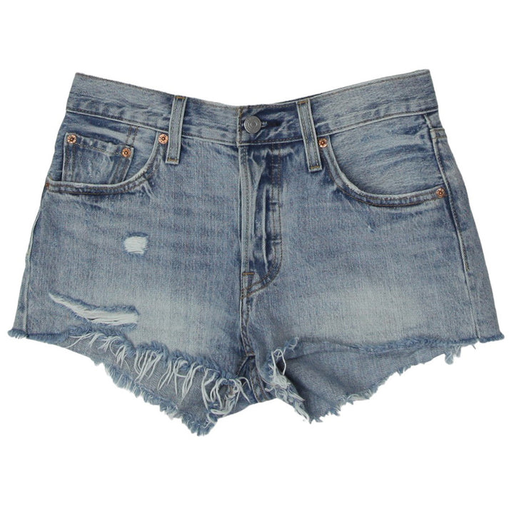 Ladies Levi Strauss 501 Ripped Denim Shorts