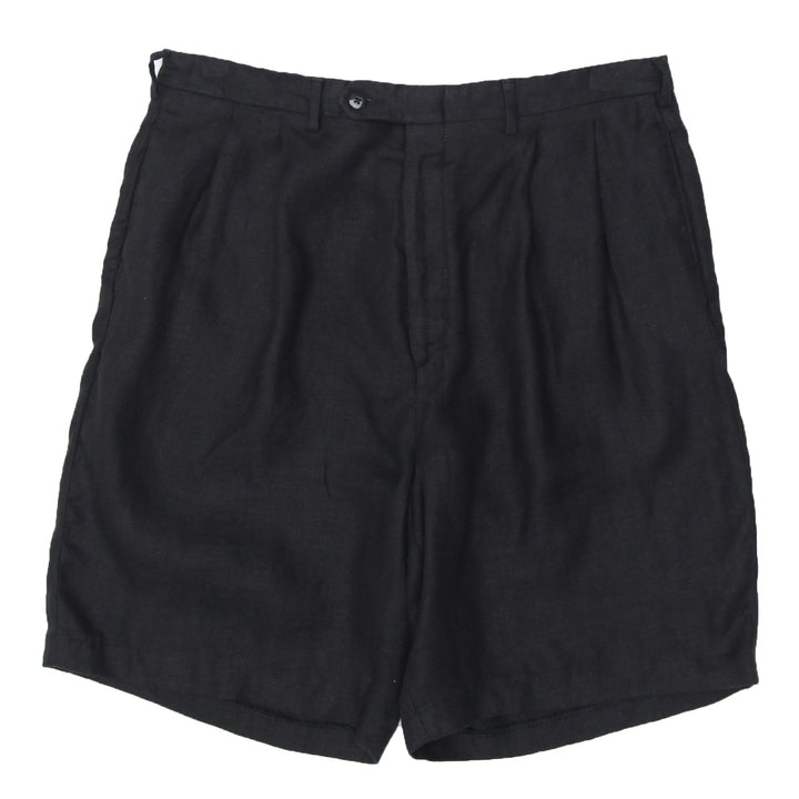 Mens Murano Black Linen Shorts